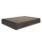 Nexera 3-Drawer Storage Bed Frame, Grey, Queen