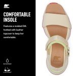 Sorel Women's Kinetic Impact Y Strap High Sandals - Honey White, Luminous Lime - Size 9