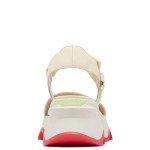 Sorel Women's Kinetic Impact Y Strap High Sandals - Honey White, Luminous Lime - Size 9