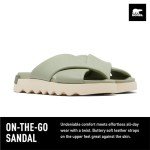 Sorel Women's Viibe Crisscross Slide Sandals - Safari, Honey White - Size 10