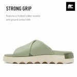 Sorel Women's Viibe Crisscross Slide Sandals - Safari, Honey White - Size 10