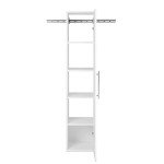 Prepac HangUps Narrow Wall Mounted Garage Storage Cabinet, Tall Storage Organizer Cabinet, 15" W x 72" H x 16" D, White