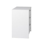Prepac Studio Essentials Nightstand Bedside Table, White Nightstand for Bedroom, End Table with 3 Drawers 16" D X 21.25" W x 26.25" H