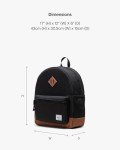 Herschel Supply Co. Heritage Backpack, Black/Saddle Brown (Limited Edition), Youth-26L, Black/Saddle Brown (Limited Edition), Youth - 26L, Heritage Backpack