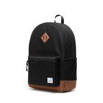 Herschel Supply Co. Heritage Backpack, Black/Saddle Brown (Limited Edition), Youth-26L, Black/Saddle Brown (Limited Edition), Youth - 26L, Heritage Backpack