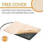 K&H Pet Products Lectro-Kennel Outdoor Heated Pad with Free Cover Black Medium 16.5 X 22.5 Inches 60 Watts
