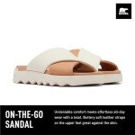 Sorel Women's Viibe Crisscross Slide Sandals - Honest Beige, Chalk - Size 9.5