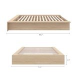 Nexera James Platform Bed, Beige, Queen