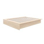 Nexera James Platform Bed, Beige, Queen