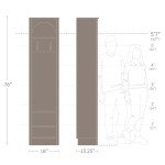 Prepac Ark 76" Tall Arched Entryway Coat Rack in Black Oak with Natural Oak Interior, Hall Tree with 2 Adjustable Shelves, Modern Furniture for Entryway and Living Room, 13.25" D x 18" W x 76" H
