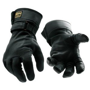 Watson Gloves Low Rider Motorcycle Glove - Cowhide Leather, Wing Thumb, Slip-on Cuff with Hook and Loop Strap, Made in Canada (834, Large)