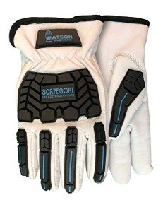 Watson Gloves Scape Goat Winter Lined Work Glove - Goatskin Leather, Impact Protection, Snug-Fitting Elastic Wrist, Slip-On Style Cuff (Medium)