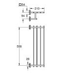 GROHE 41099000 Quickfix Multi-Towel Rack, Chrome