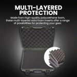 NANUK 910 Hard Case with Customizable Cubed Foam, IP67 Waterproof & Crushproof, Rugged Construction for Ultimate Protection, Made in Canada – Olive (14.3” x 11.1” x 4.7”)