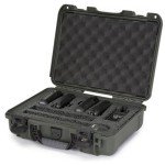 NANUK 910 Hard Case with Customizable Cubed Foam, IP67 Waterproof & Crushproof, Rugged Construction for Ultimate Protection, Made in Canada – Olive (14.3” x 11.1” x 4.7”)