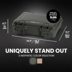 NANUK 910 Hard Case with Customizable Cubed Foam, IP67 Waterproof & Crushproof, Rugged Construction for Ultimate Protection, Made in Canada – Olive (14.3” x 11.1” x 4.7”)