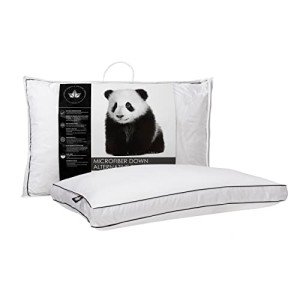 Canadian Down & Feather Co. - Medium-Soft Support Microfiber Down Alternative Pillow Standard Size - Machine Washable - 260 TC Shell 100% Cotton - Oeko TEX Certified