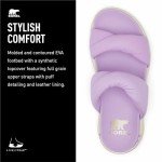 Sorel Women's Viibe Twist Slide Sandals - Euphoric Lilac, Honey White - Size 9.5