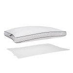Canadian Down & Feather Co. - Medium-Soft Support Microfiber Down Alternative Pillow Standard Size - Machine Washable - 260 TC Shell 100% Cotton - Oeko TEX Certified