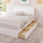 Nexera 2-Piece Bedset with Bed Frame and Headboard, White, Queen