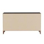Prepac Nordik Dresser, Black & Cherry Dresser for Bedroom, Chest of Drawers with 6 Drawers, 16" D x 54.75" W x 30" H, BCDBR-2206-1