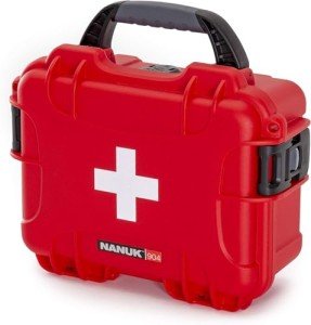 Nanuk 904 Waterproof First Aid Prepper Survival Gear Dust and Impact Resistant Case - Empty - Red - Made in Canada