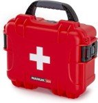 Nanuk 904 Waterproof First Aid Prepper Survival Gear Dust and Impact Resistant Case - Empty - Red - Made in Canada