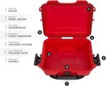 Nanuk 904 Waterproof First Aid Prepper Survival Gear Dust and Impact Resistant Case - Empty - Red - Made in Canada