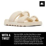 Sorel Women's Viibe Twist Slide Sandals - Honey White, Gum 17 - Size 9