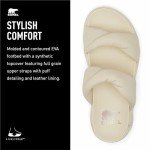 Sorel Women's Viibe Twist Slide Sandals - Honey White, Gum 17 - Size 9