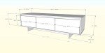 Nexera 60-Inch Tv Stand with Storage, Tan, 60-Inch
