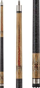 Viper by GLD Products Sinister 58" 2-Piece Billiard/Pool Cue, Natural Ash with Amber/Black Points, 21 Ounce (50-1252-21)