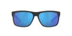 Costa Del Mar Baffin Polarized Rectangular Sunglasses, Net Grey/Blue Rubber/Blue Mirrored Polarized-580G, 58 mm