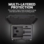 NANUK 918 Hard Case with 3 UP Custom Foam Insert, IP67 Waterproof & Crushproof, Rugged Construction for Ultimate Protection, Made in Canada – Black (16.9” x 12.9” x 9.3”)