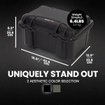 NANUK 918 Hard Case with 3 UP Custom Foam Insert, IP67 Waterproof & Crushproof, Rugged Construction for Ultimate Protection, Made in Canada – Black (16.9” x 12.9” x 9.3”)