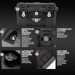 NANUK 918 Hard Case with 3 UP Custom Foam Insert, IP67 Waterproof & Crushproof, Rugged Construction for Ultimate Protection, Made in Canada – Black (16.9” x 12.9” x 9.3”)