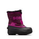 SOREL Children's Snow Commander Boot - Purple Dahlia, Groovy Pink - 11