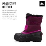 SOREL Children's Snow Commander Boot - Purple Dahlia, Groovy Pink - 11
