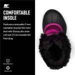 SOREL Children's Snow Commander Boot - Purple Dahlia, Groovy Pink - 11