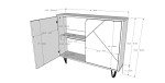 Nexera Slim 2-Door Storage Accent Cabinet, White, 39-Inch