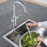 GROHE 31251002 Blue Professional Kitchen Faucet Starter Kit, Starlight Chrome