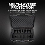 NANUK 935 Hard Case with Wheels and 6 UP Custom Foam Insert, IP67 Waterproof & Crushproof, Rugged Construction for Ultimate Protection, Made in Canada – Black (22” x 14” x 9”)