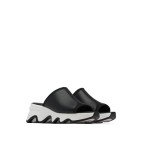 Sorel Women's Kinetic Impact Slide High Sandals - Black, Sea Salt - Size 8