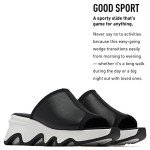 Sorel Women's Kinetic Impact Slide High Sandals - Black, Sea Salt - Size 8