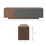 Nexera Riva Tv Stand, Brown, 72 Inch