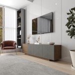 Nexera Riva Tv Stand, Brown, 72 Inch