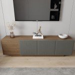 Nexera Riva Tv Stand, Brown, 72 Inch