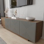 Nexera Riva Tv Stand, Brown, 72 Inch