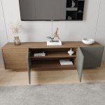 Nexera Riva Tv Stand, Brown, 72 Inch