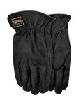 Watson Gloves Black Range Rider Glove - Buttery Soft Deerskin Leather & Slip-On Cuff (Extra Large)
